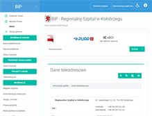 Tablet Screenshot of bip.szpital.kolobrzeg.pl